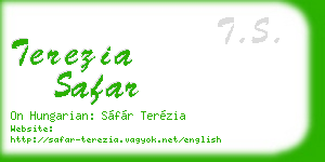 terezia safar business card